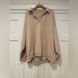 Aerie Collar Sweatshirt / Size Large